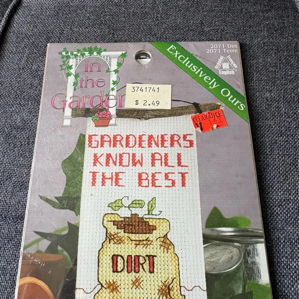 In The Garden Vintage Counted Cross Stitch Kit by Designs For The Needle - 1996